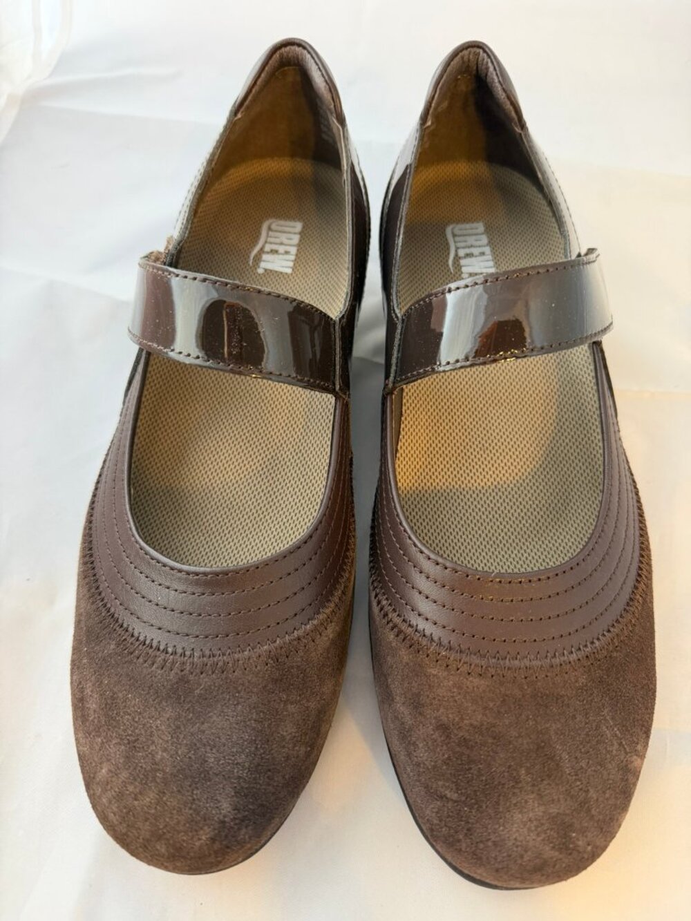 Drew  Women's Genoa Comfort Orthopedic Shoes Brown Combo  Leather  Size 9.5 NIB